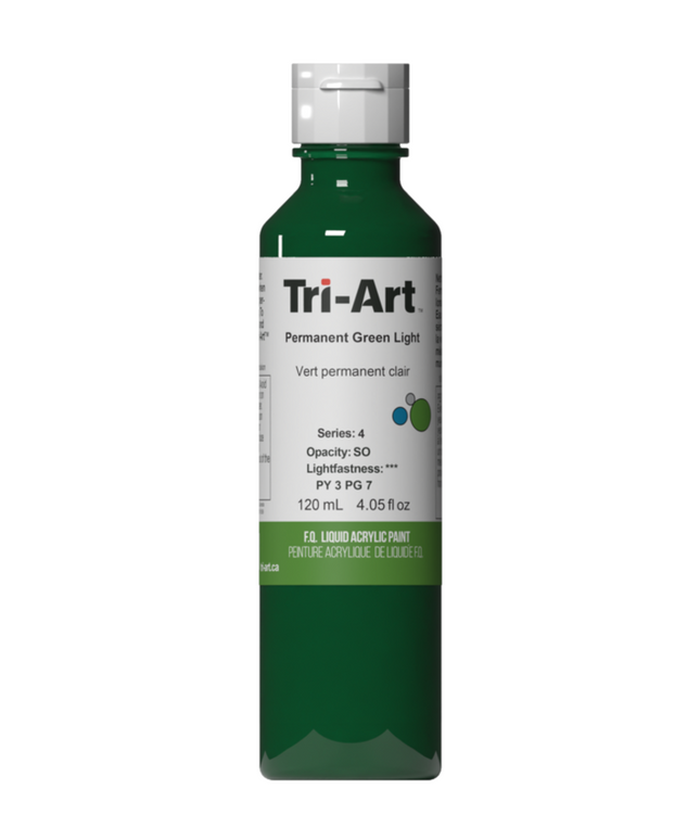 Tri-Art Liquid Acrylic Paint : Permanent Green Light