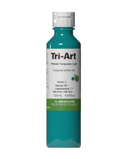 Tri-Art Liquid Acrylic Paint : Phthalo Turquoise Light