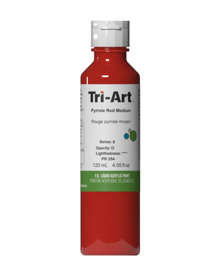 Tri-Art Liquid Acrylic Paint : Pyrrole Red Medium