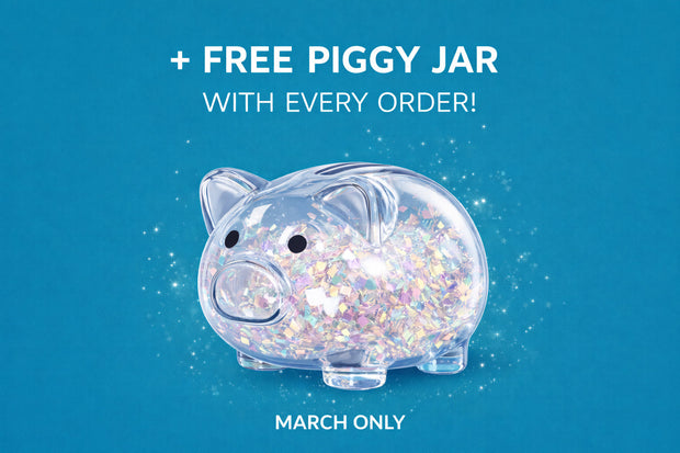 <h2>Free Piggy Jar with every order during March!</h2><p></p><h2></h2>